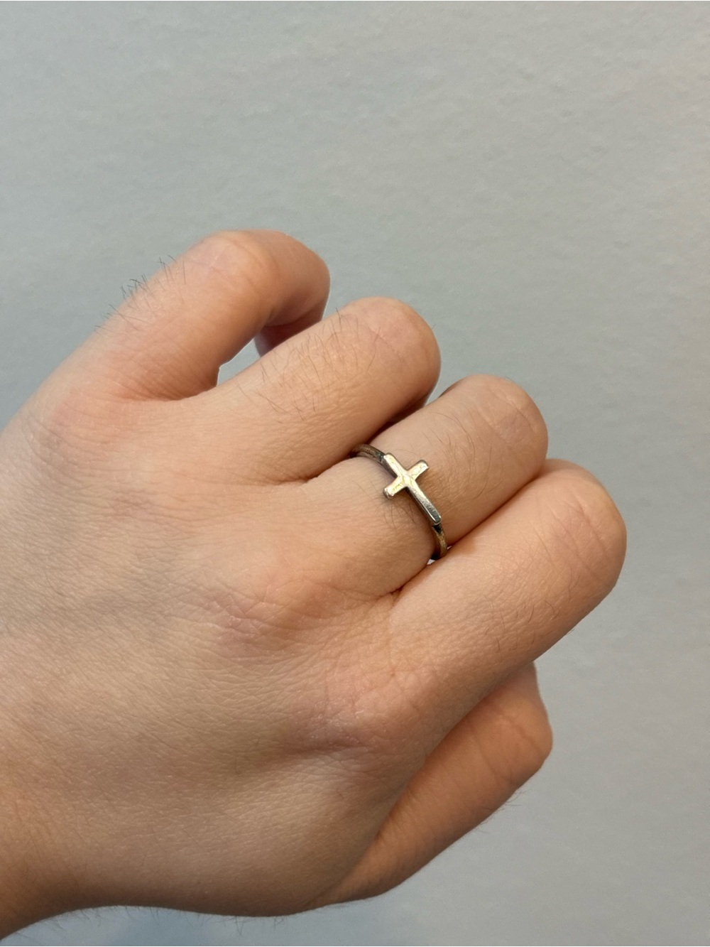 James Avery Tiny Cross Stack Ring - Silver
